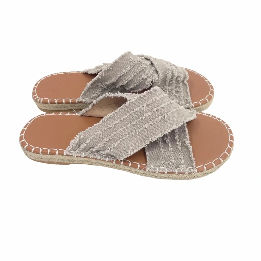 Women’s Flat Shoes Slip On Mule Espadrille Sandals Size 9